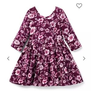 The Everyday 3/4 Sleeve Dress Color burgundy floral